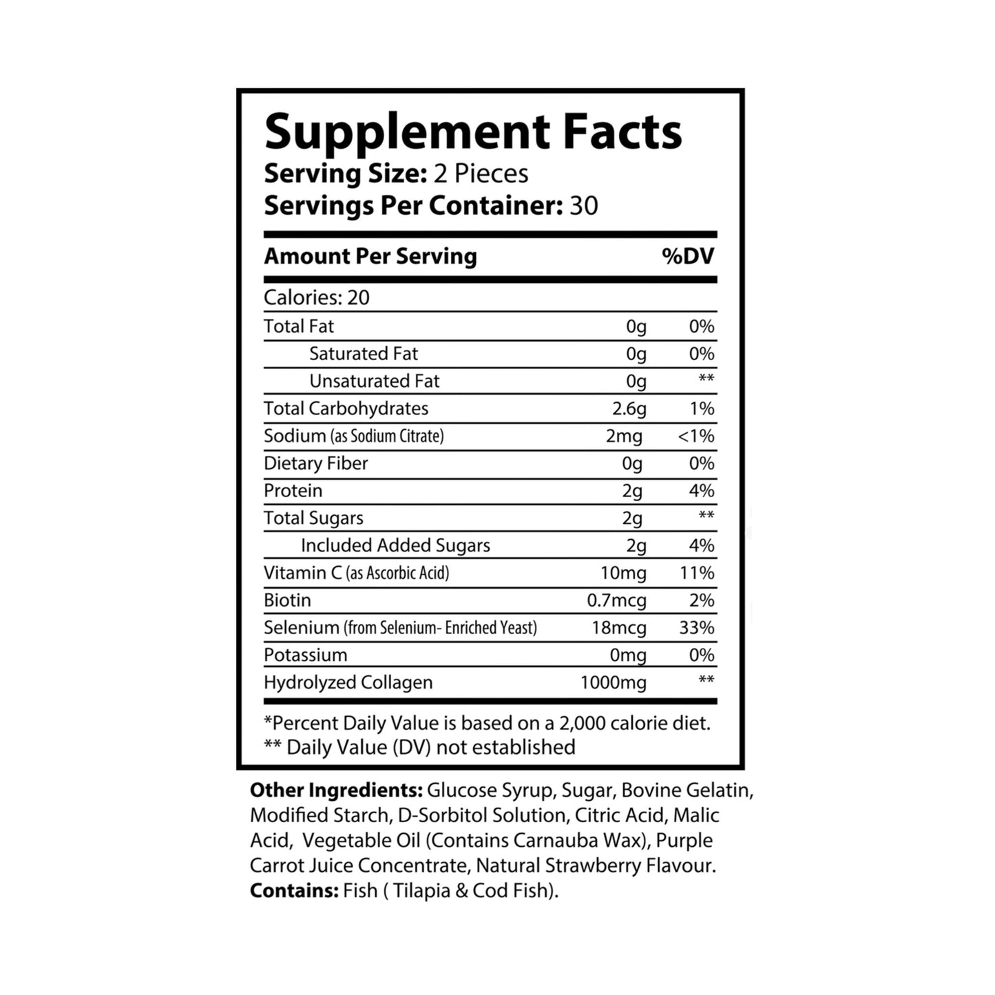 Collagen Gummies (60 Gummies, Orange Flavored)