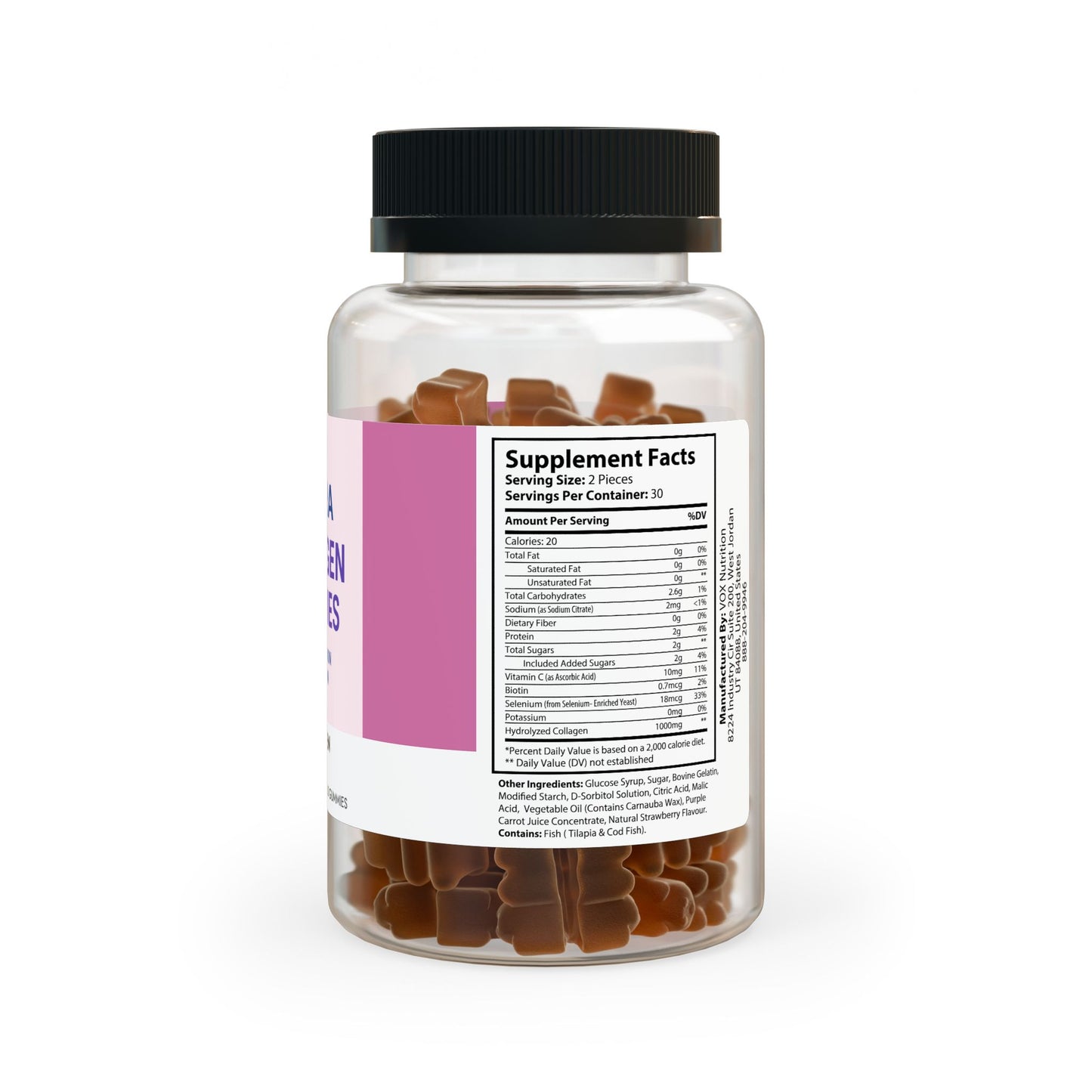 Collagen Gummies (60 Gummies, Orange Flavored)