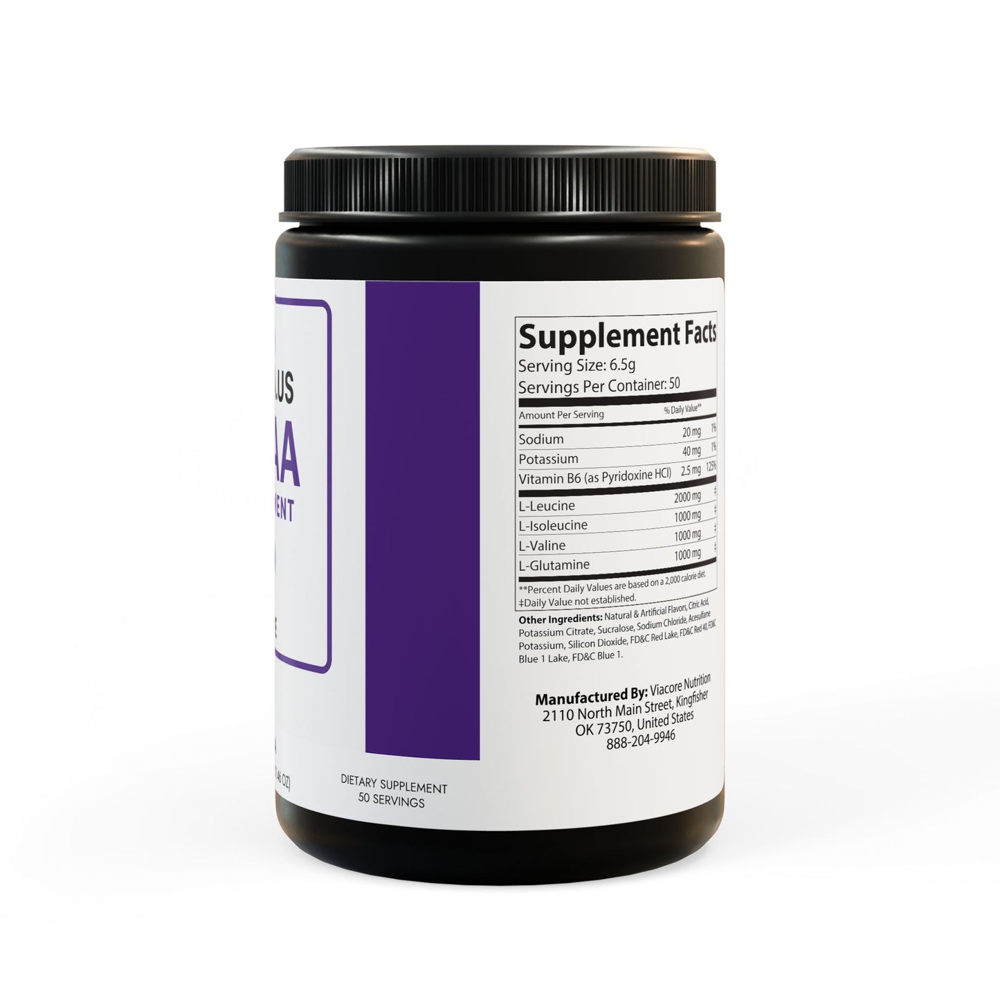 BCAA Supplement, Grape (325g, 11.46oz, 50 servings)