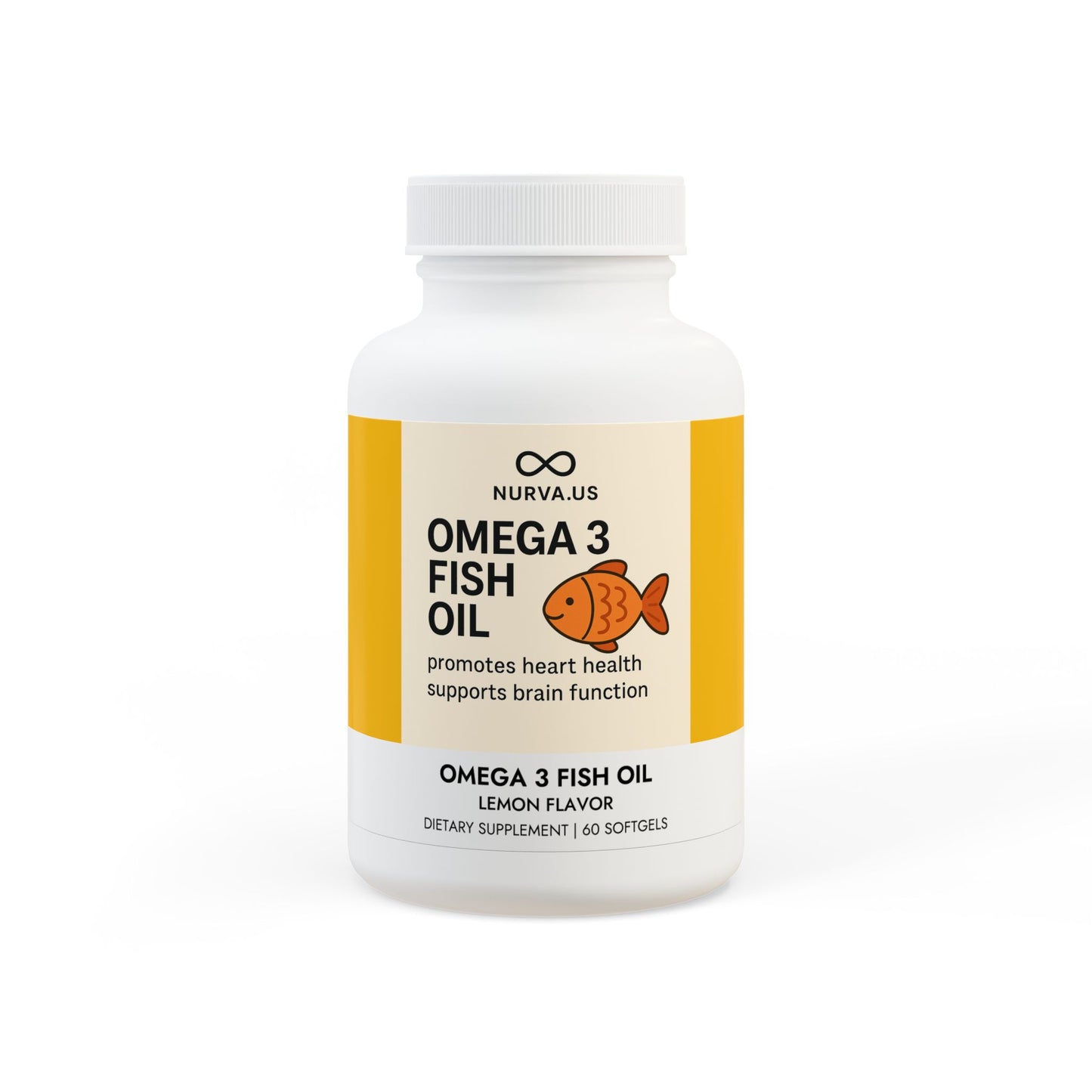 Omega 3 Fish Oil Supplement (60 Softgels)
