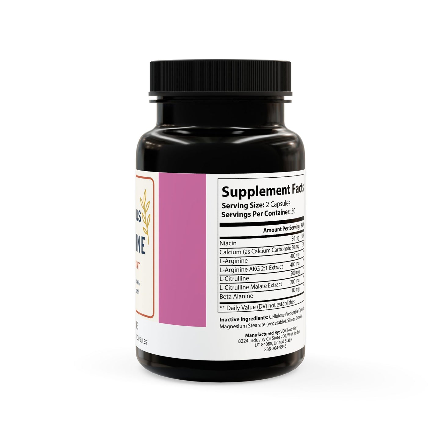 L-Arginine Supplement (60 Capsules)