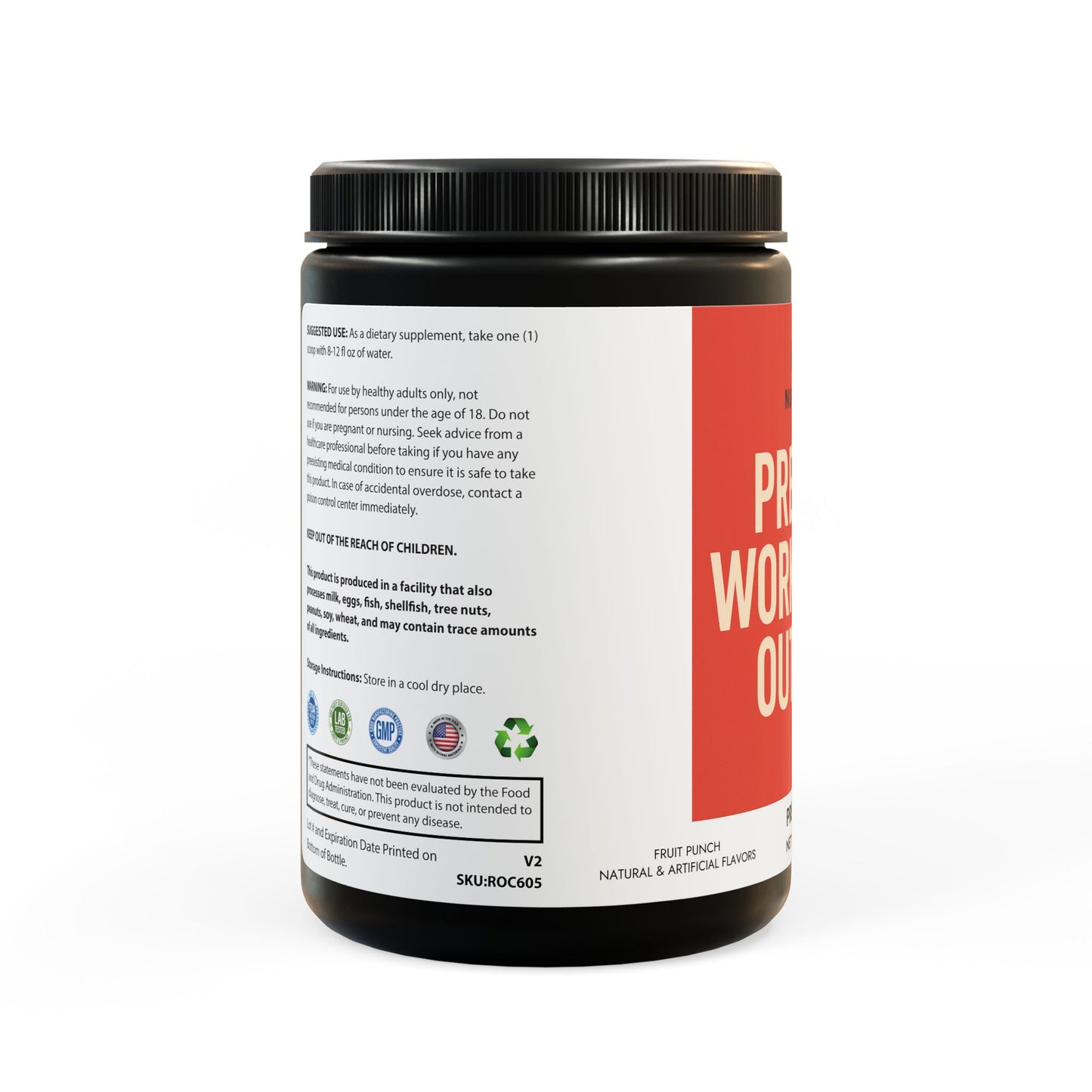 Pre-Workout Supplement, Fruit Punch (204g, 7.1oz)
