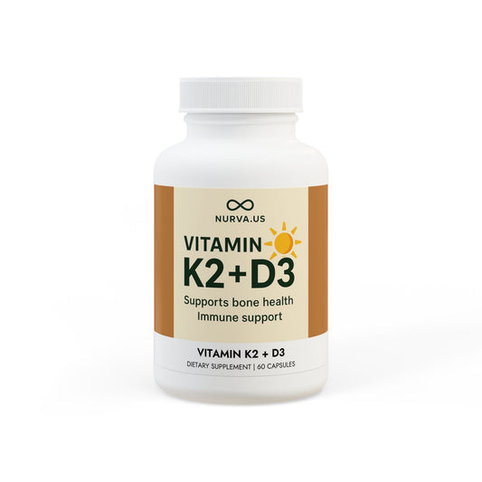 Vitamin K2 + D3 Supplement (60 Capsules)