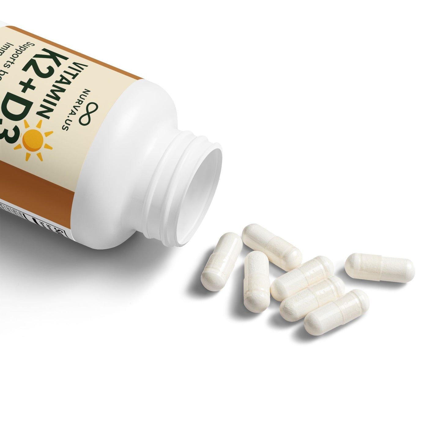 Vitamin K2 + D3 Supplement (60 Capsules)