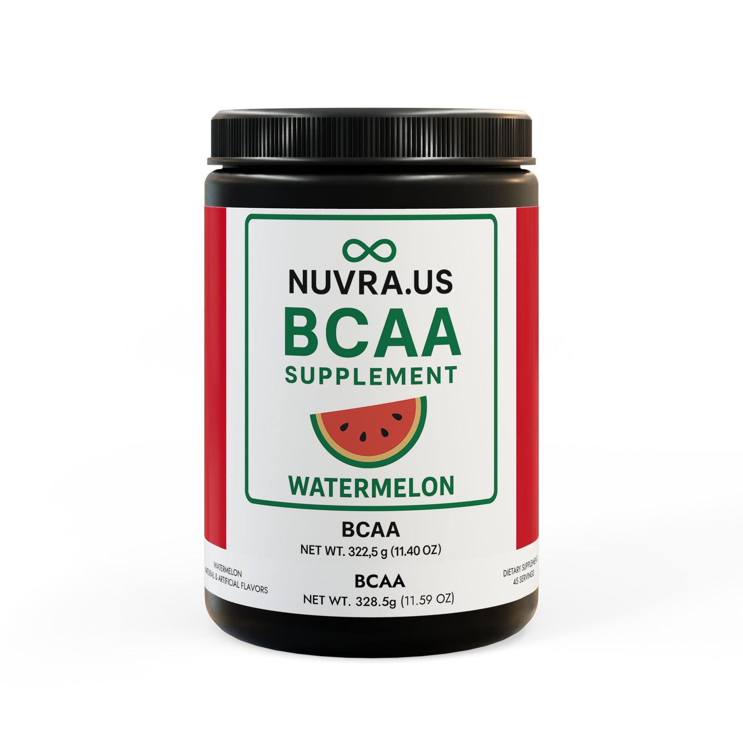 BCAA Supplement, Watermelon (325g, 11.46oz, 45 servings)