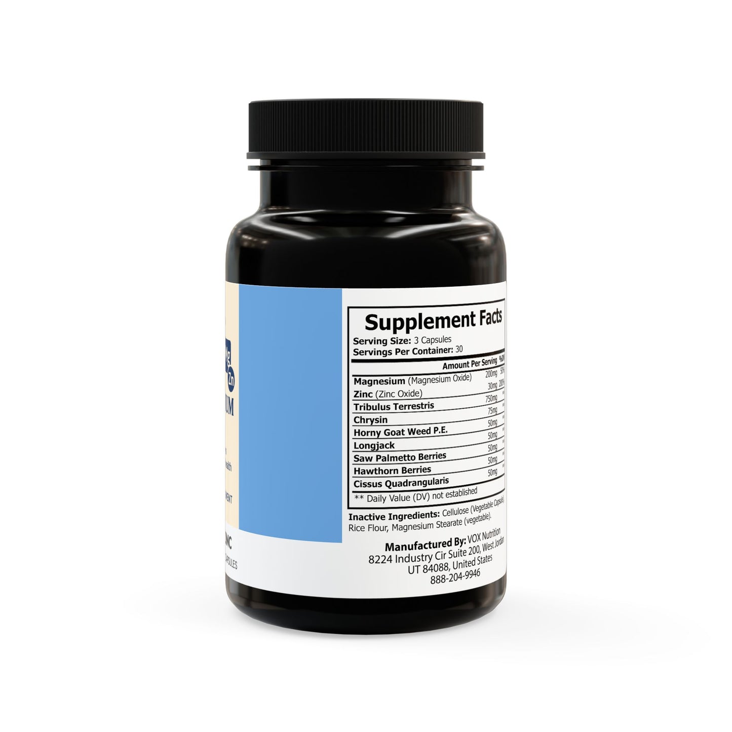 Magnesium Zinc Supplement (90 Capsules)
