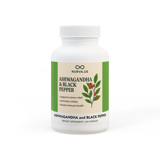 Ashwagandha and Black Pepper Supplement (60 capsules)